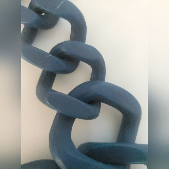 Wood and silver statement necklace - Picture 2 of 3